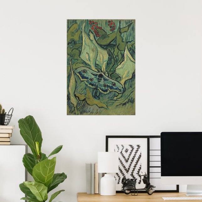 Green Peacock (Emperor) Moth by Vincent van Gogh Poster (Home Office)