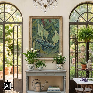 Green Peacock (Emperor) Moth by Vincent van Gogh Poster