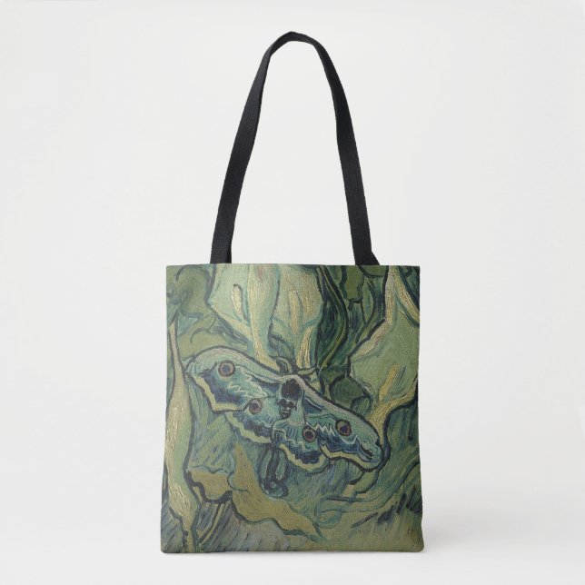 Green Peacock (Emperor) Moth by Vincent van Gogh Tote Bag (Front)