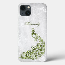 Green Peacock Personalised iPhone X case