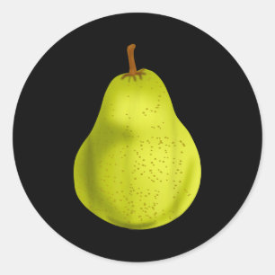 Green Pear Funny Fruit Costume  Classic Round Sticker