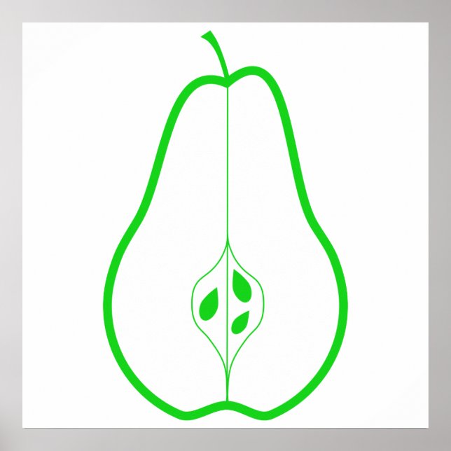 Green Pear Half Poster (Front)