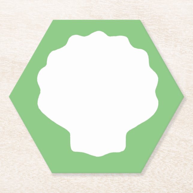 Green Pearl Paper Coaster (Front)