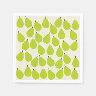 Green Pears Paper Napkins