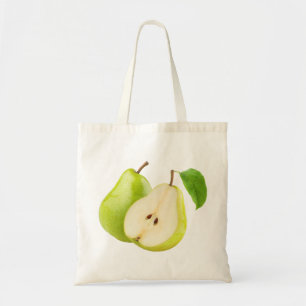 Green pears tote bag