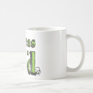 Green Peas Drawing Vegetable Art 2 Peas in a Pod Coffee Mug