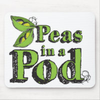 Green Peas Drawing Vegetable Art 2 Peas in a Pod