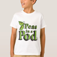 Green Peas Drawing Vegetable Art 2 Peas in a Pod