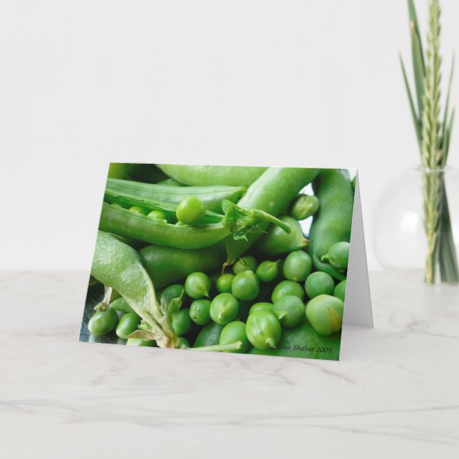 Green peas greeting card (Front)