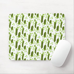 Green Peas Plants Leaves Round Vegetable Foods Mouse Mat