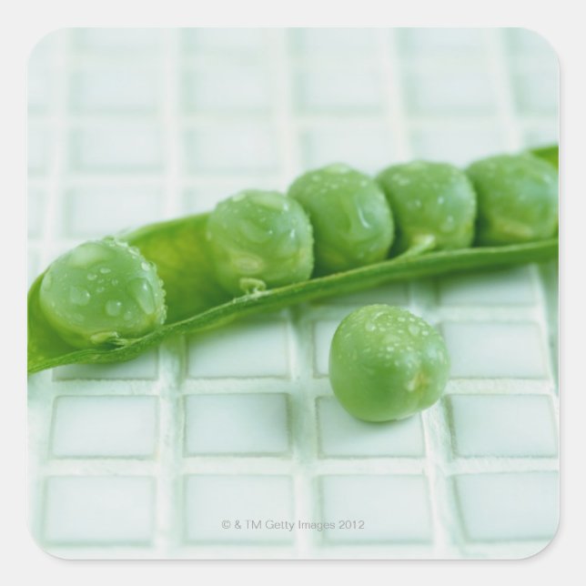 Green Peas Square Sticker (Front)