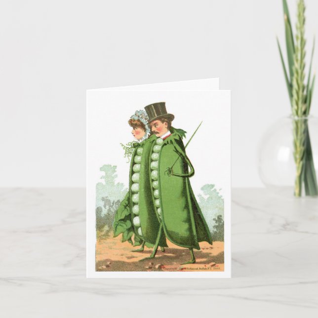 Green Peas Vintage Food Ad Art Card (Front)