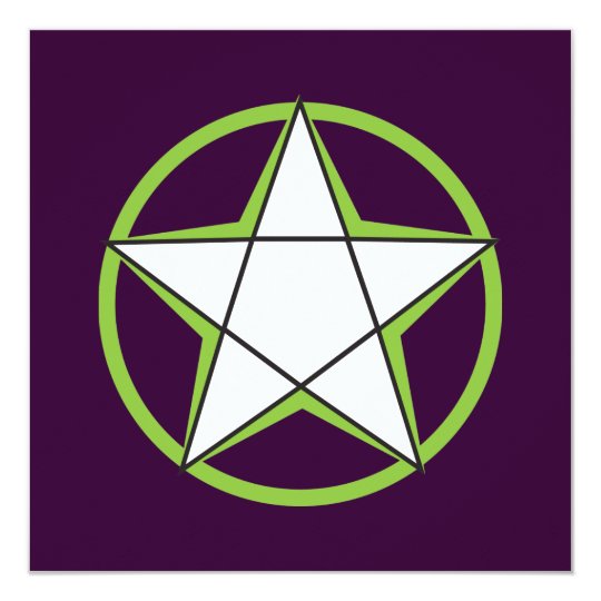 Green Pentacle Invitations
