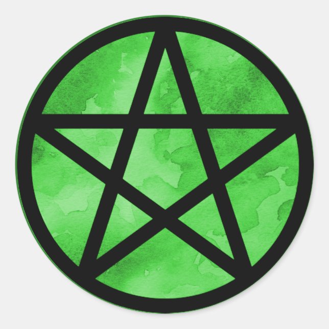 Green Pentacle Sticker (Front)