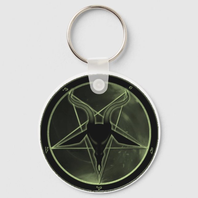 Green Pentagram Key Ring (Front)