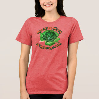 green peony Tri-Blend shirt