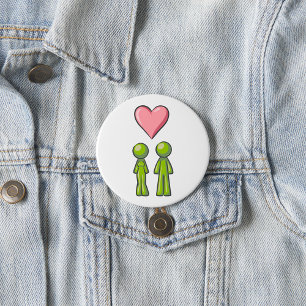 Green People Love  7.5 Cm Round Badge
