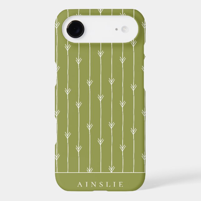 Green Pepper Boho Fletched Pattern Case-Mate iPhone Case (Back)