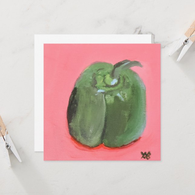 Green Pepper Card (Front/Back In Situ)