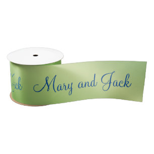 Green Pepper Monogram Wedding Satin Ribbon