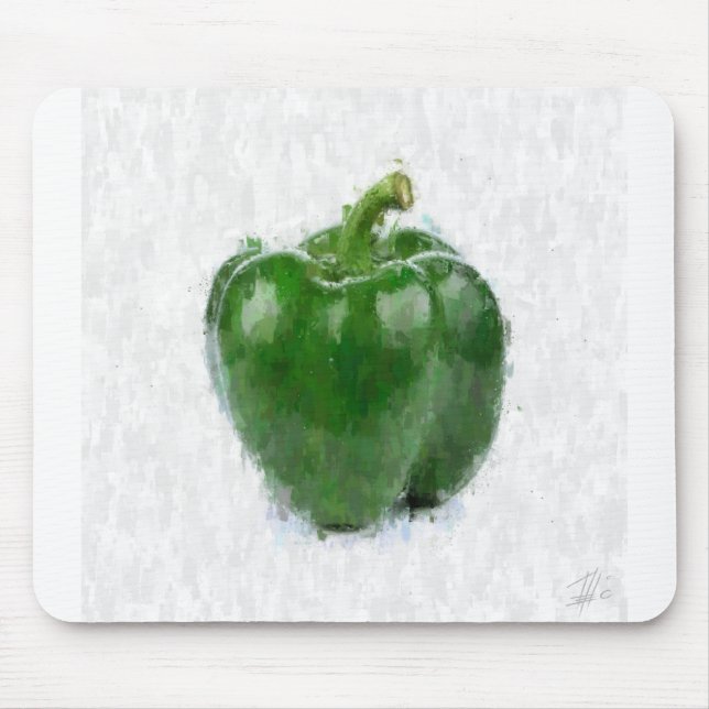 Green Pepper Mouse Mat (Front)