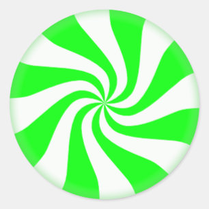 Green Peppermint Candy Stickers