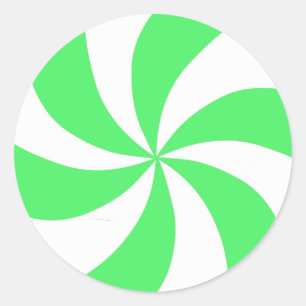 Green Peppermint Classic Round Sticker
