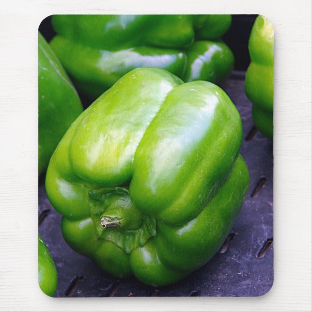Green Peppers Mouse Mat (Front)