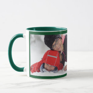 Green Personalise Photo Template Gift Coffee Mug