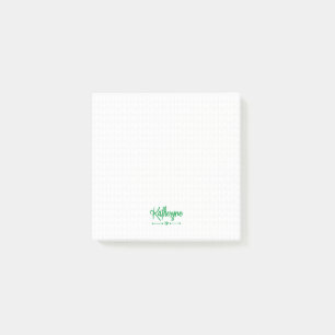 Green Personalised Knit Stitch Post-it Notes