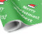 Green personalised Merry Christmas wrapping paper