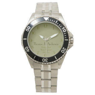Green Personalised Military Style Watch