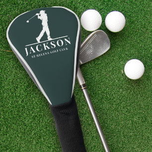 Green Personalised Monogram Golf Swing Head Cover