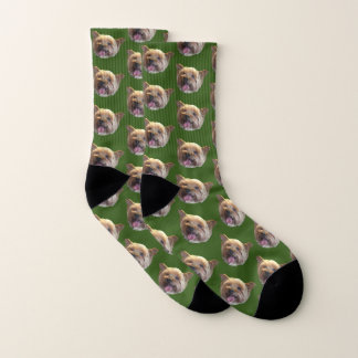 Green Personalised Pet Photo Keepsake Memory Socks