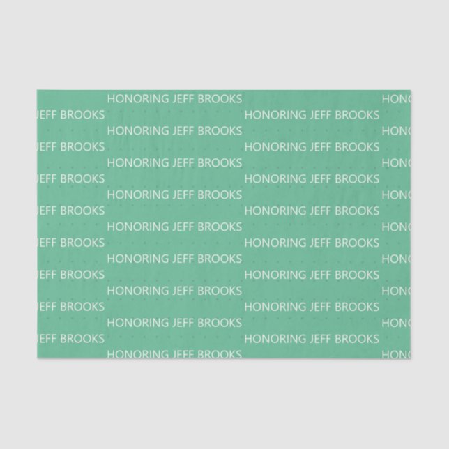 Green Personalised Tissue Paper (Front)