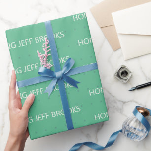Green Personalised Wrapping Paper