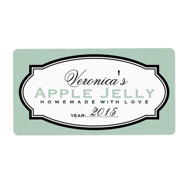 GREEN | PERSONALIZED CANNING STICKER (Front)