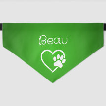 Green Personalized Dog Bandana