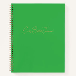 Green Personalized Notebook Bullet Journal