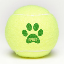 Green Pet Paw Print Personalised Name Toy