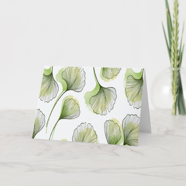 Green petals card (Front)