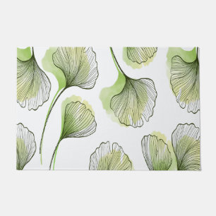 Green petals doormat