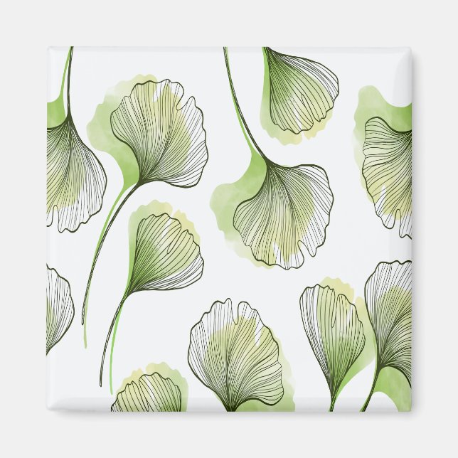 Green petals magnet (Front)