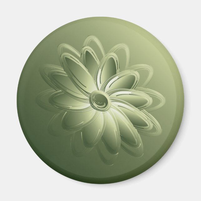 green petals magnet (Front)