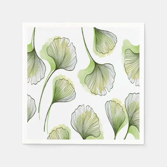 Green petals napkin (Front)