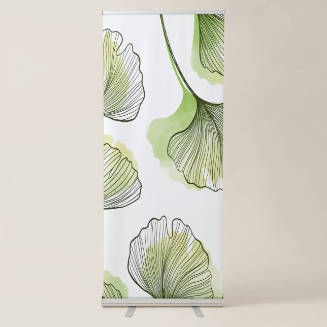 Green petals retractable banner (Front)