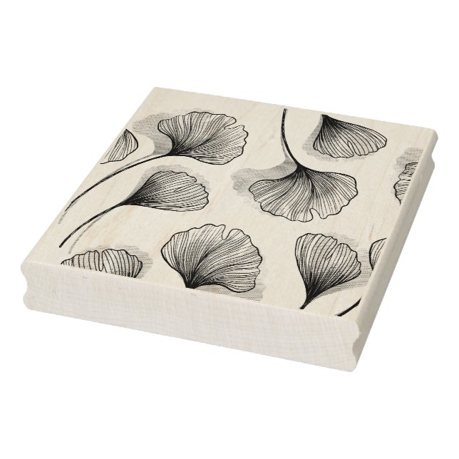Green petals rubber stamp (Stamp)