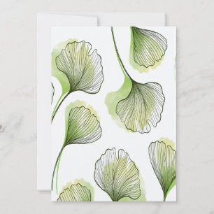 Green petals thank you card