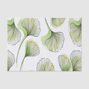 Green petals tissue paper