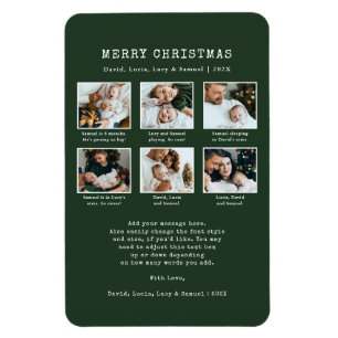 Green Photo Holiday  Magnet